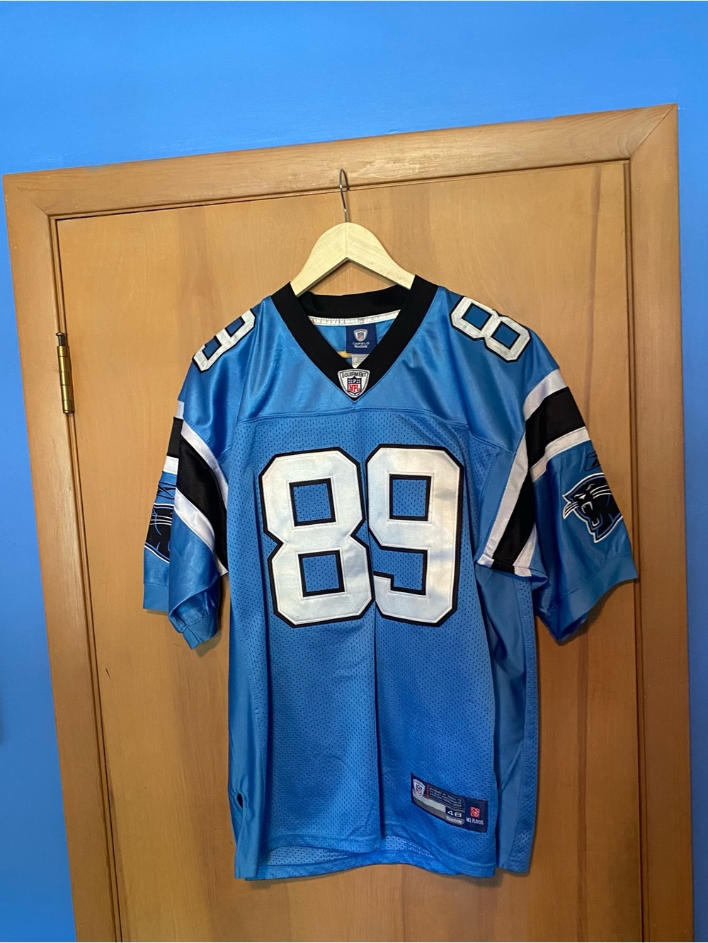 Reebok Carolina Panthers Light Blue #89 Football Jersey